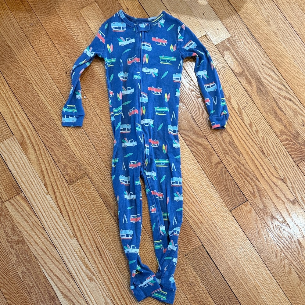 GAP Summer Vehicles Toddler Boy One Piece Pajama Size 4 Like New